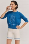 Sundry Baguette Pullover Sweater In Blue
