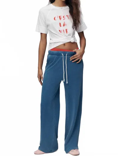 Sundry C'est La Vie Boyfriend Tee In White C'est La View