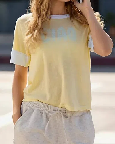 Sundry Ciao Boyfriend Tee In Yellow