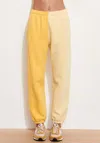 SUNDRY COLOR BLOCK SWEATPANTS IN CHAMOMILLE/BUTTERCUP