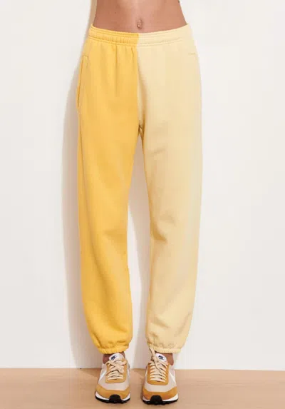 Sundry Color Block Sweatpants In Chamomille/buttercup In Yellow