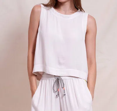 Sundry Cropped Shell Sleeveless Top In Oyster