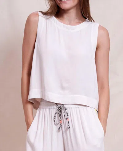 Sundry Cropped Shell Top In Cream