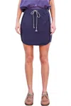 SUNDRY DOLPHIN HEM SKIRT IN DEEP SEA NAVY