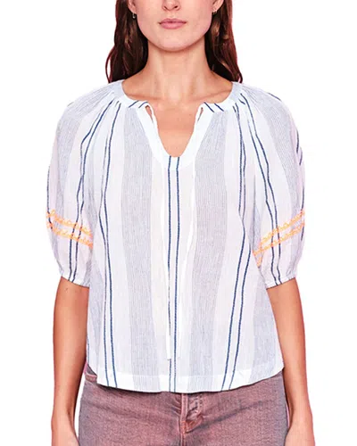 Sundry Elbow-sleeve Blouse In White