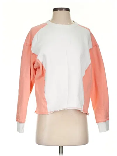 Pre-owned Sundry For Evereve Sweatshirt In White