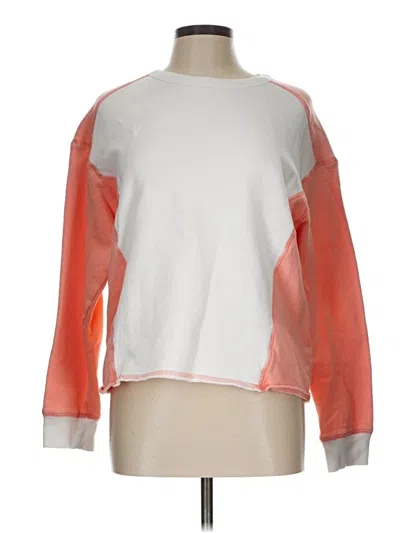 Pre-owned Sundry For Evereve Sweatshirt In White