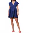 Sundry Gauze Tiered Dress In Midnight In Blue