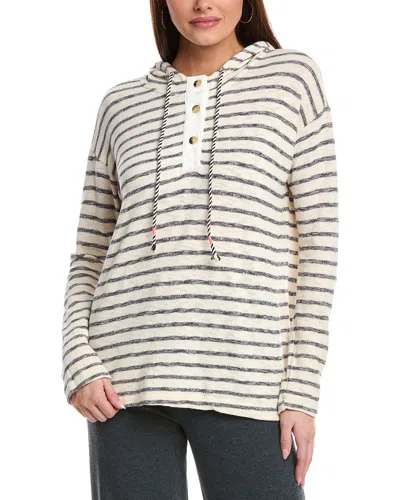 Sundry Henley Hoodie In Blue