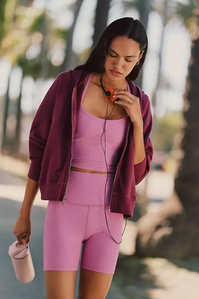 Sundry Horizon 100% Cotton Zip-up Hoodie In Purple