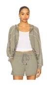Sundry Horizon Zip Hoodie In Green