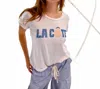 Sundry La Cote Short Sleeve Tee In White In White
