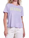 Sundry Le Vibes Short Sleeve Boxy Crew Neck Tee In Lavender Tint In Gray