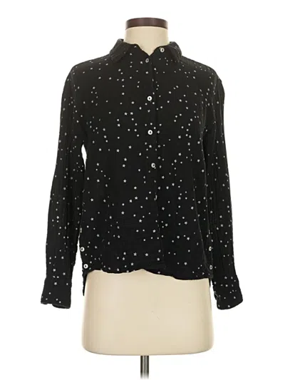 Pre-owned Sundry Long Sleeve Blouse In Black