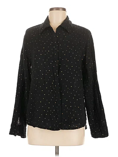 Pre-owned Sundry Long Sleeve Blouse In Black