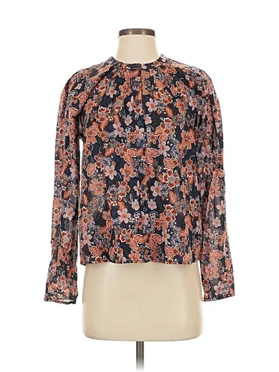 Pre-owned Sundry Long Sleeve Blouse In Blue