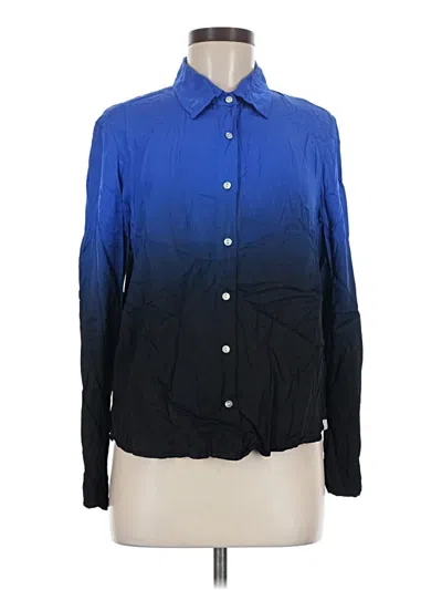 Pre-owned Sundry Long Sleeve Blouse In Blue