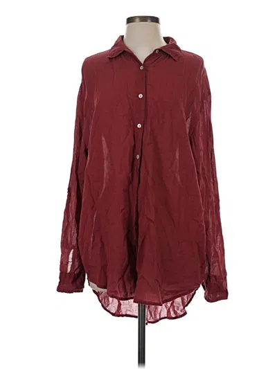 Pre-owned Sundry Long Sleeve Blouse In Burgundy