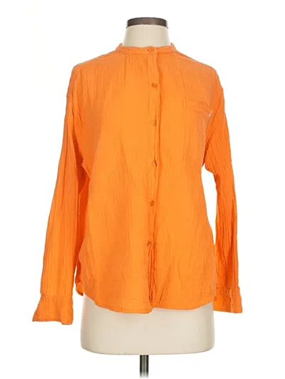 Pre-owned Sundry Long Sleeve Blouse In Orange