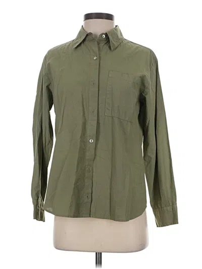 Pre-owned Sundry Long Sleeve Button Down Shirt In Green