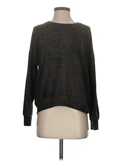 Pre-owned Sundry Long Sleeve Top Black Crew Neck Tops