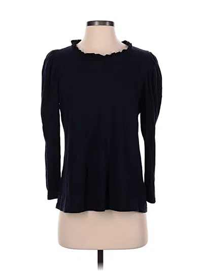 Pre-owned Sundry Long Sleeve Top Black Keyhole Neckline Tops