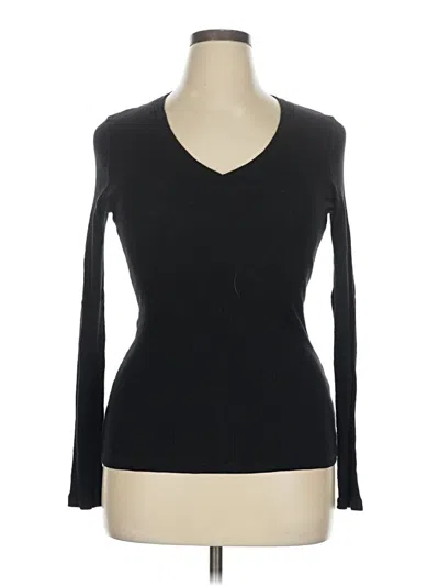 Pre-owned Sundry Long Sleeve Top Black V-neck Tops