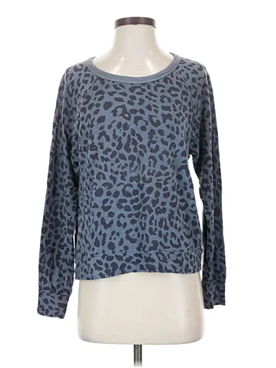 Pre-owned Sundry Long Sleeve Top Blue Boatneck Tops