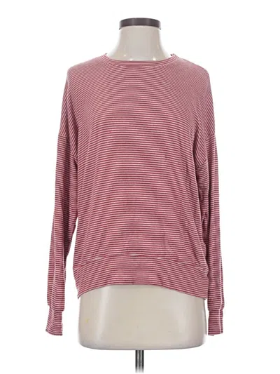 Pre-owned Sundry Long Sleeve T-shirt In Burgundy