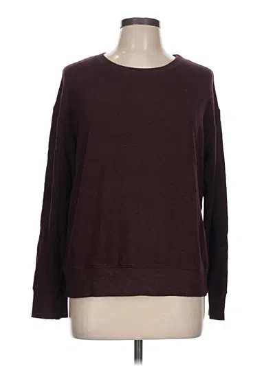 Pre-owned Sundry Long Sleeve T-shirt In Burgundy
