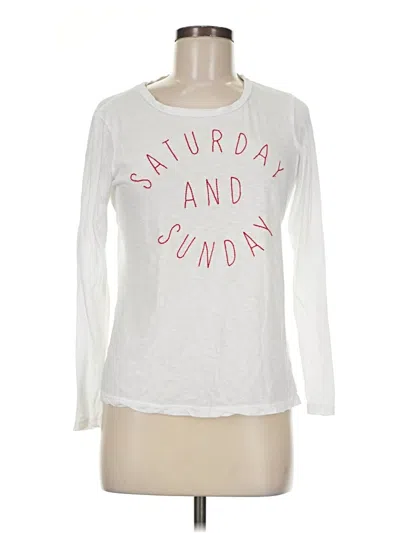 Pre-owned Sundry Long Sleeve T-shirt In White