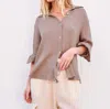 Sundry Long Sleeves Button Down Shirt In Sage In Beige