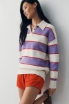 Sundry Long-sleeve Rugby Pullover In Multi