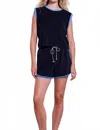Sundry Loop Terry Tank In Deep Navy In Black