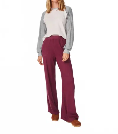 Sundry Lounge Flare Pant In Mulled Wine In Purple
