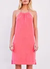 Sundry Lounge Halter Dress In Coral In Pink