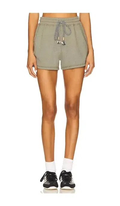 Sundry Lounge Poplin Short In Fern In Green