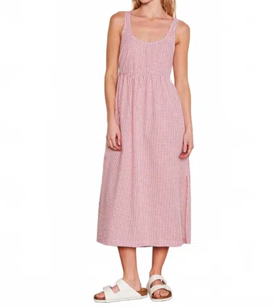 Sundry Midi Tie Back Dress In Optic White In Purple