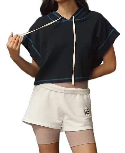 Sundry Muscle Hoodie In Deep Navy In Blue