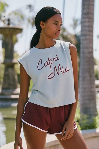 Sundry Muscle Tank Top In Brown
