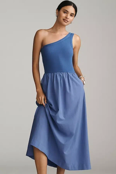 Sundry One-shoulder Twofer Midi Dress