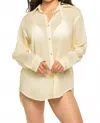 Sundry Oversized Destination Shirt In Lemon In Neutral