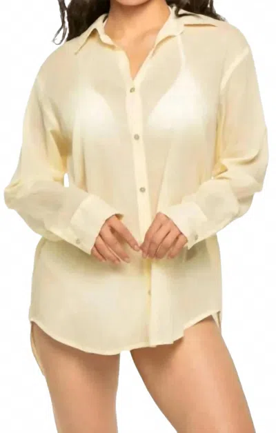 Sundry Oversized Destinations Shirt In Lemon Tint In Multi