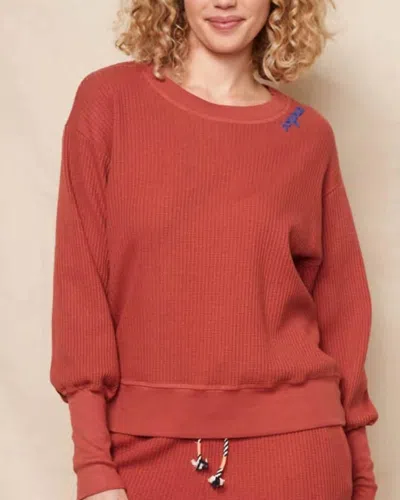 Sundry Oversized Popover Top In Burnt Brick In Brown