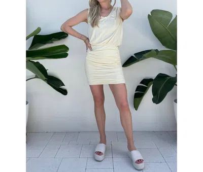 Sundry Pleated Dress In Yellow