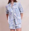 Sundry Printed Safari Shirt In Icicle In Multi