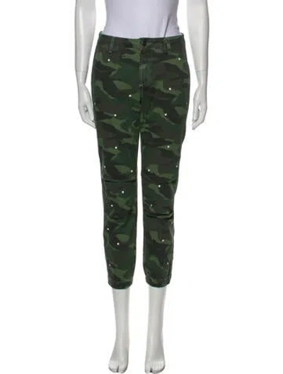 Pre-owned Sundry Printed Skinny Leg Pants In Green