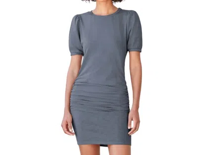 Sundry Puff Sleeve Mini Dress In Pigment Vintage Black