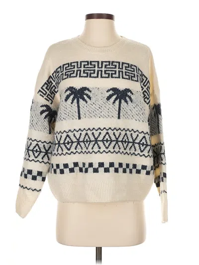 Pre-owned Sundry Pullover Sweater In White