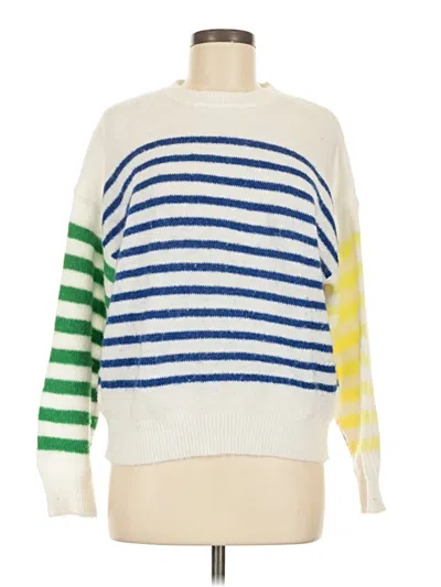 Pre-owned Sundry Pullover Sweater In White